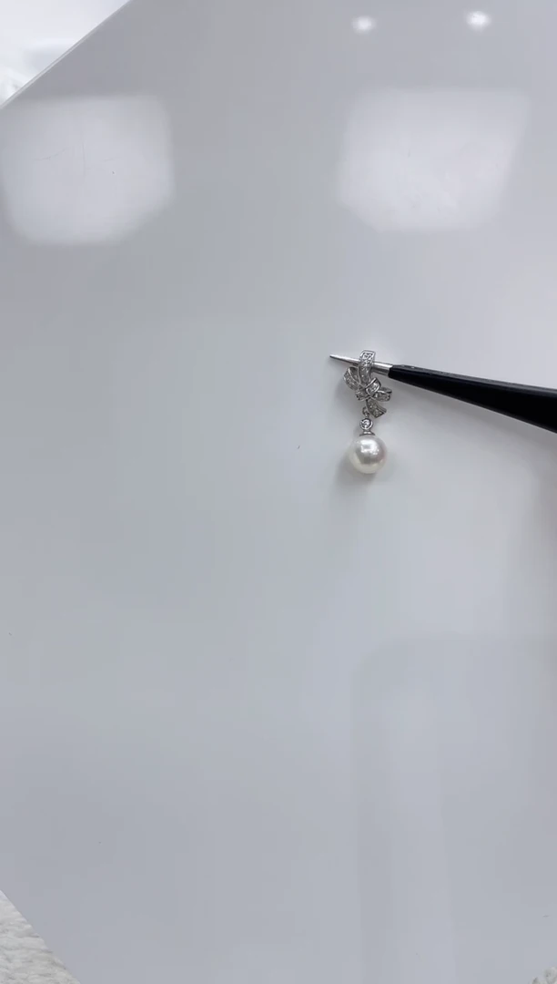 【闪购商品】海水珍珠吊坠(不含链)银S925镶嵌海水珍珠吊坠