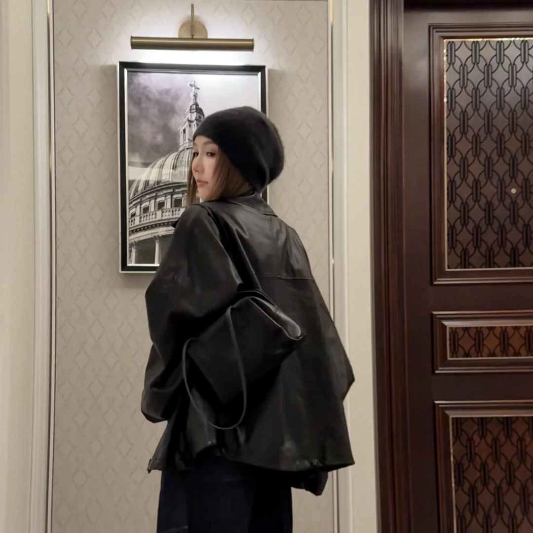 AMAZING IN | 1oo%绵羊皮 | 哑光皮衣外套 A250731-AI57CTJ25608