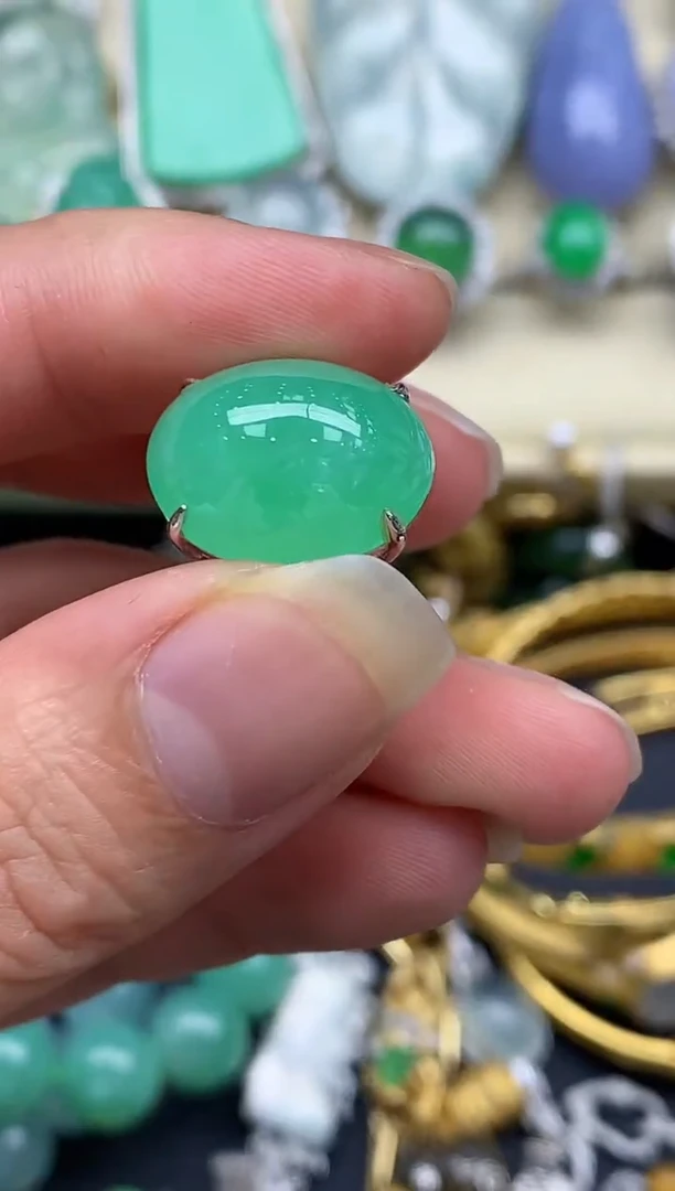 【闪购商品】翡翠戒指18K金镶嵌518-中国好珍宝