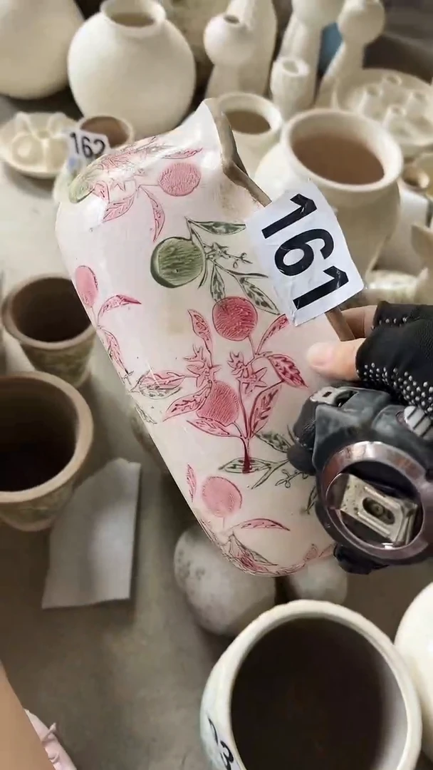 【闪购商品】陶瓷花盆高12cm内口23*9cm