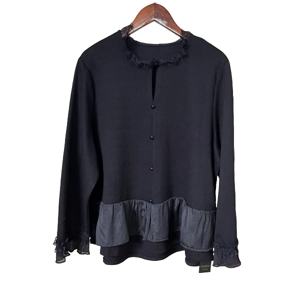 173~1黑色长袖轻奢时尚秋冬女内搭拼接打底衫爆款气质网红百搭