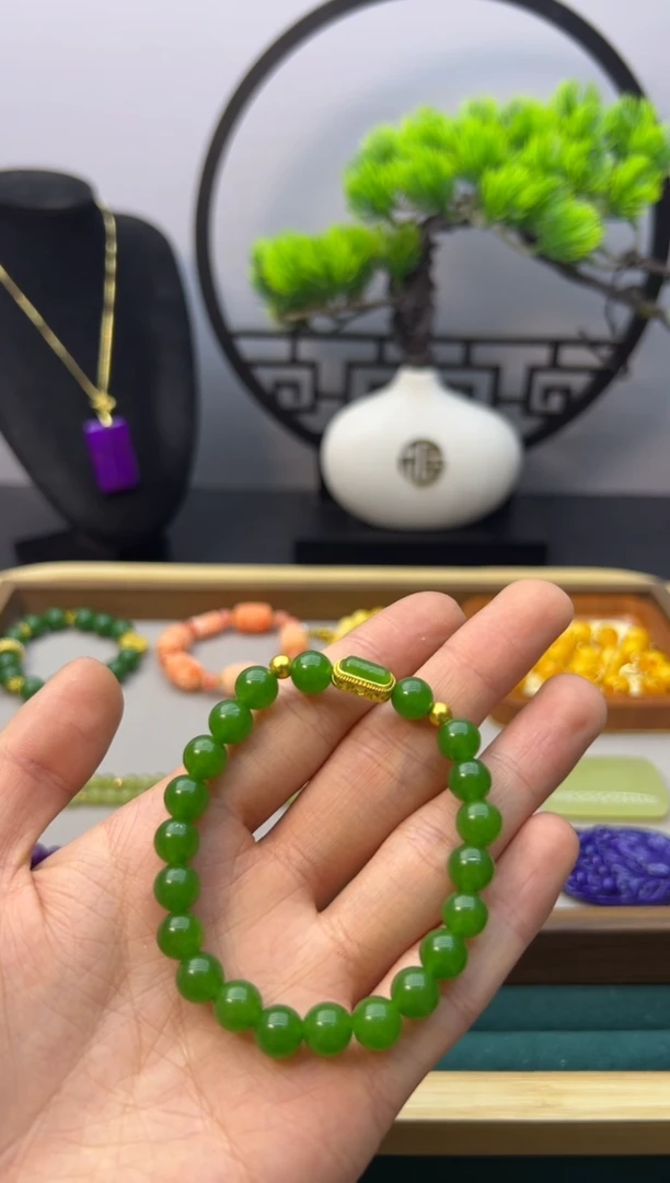 【闪购商品】和田玉耳饰14K金镶嵌E111