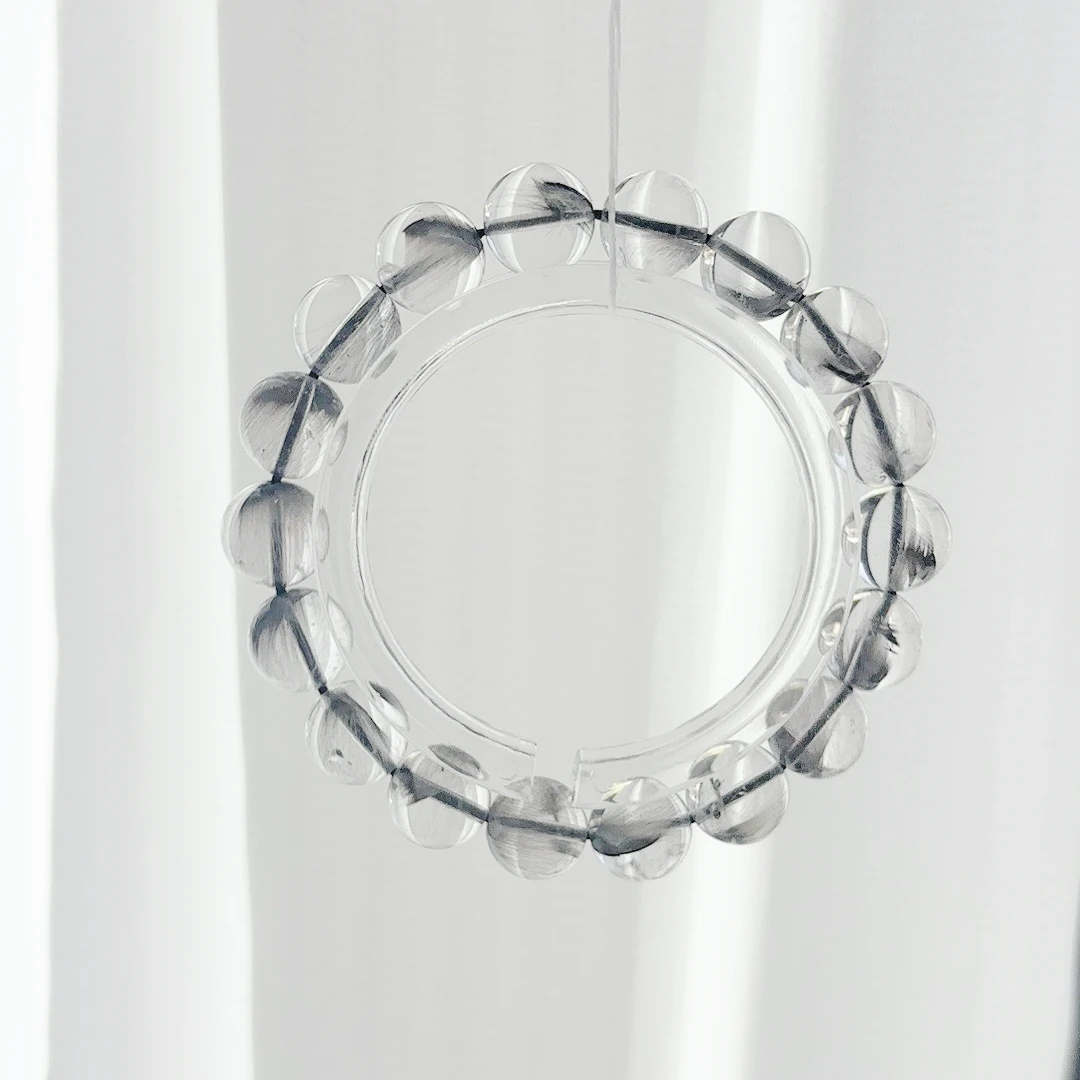 【时来运转】黑银钛晶DIY原创手串【尺寸约13mm+】01CA62H04