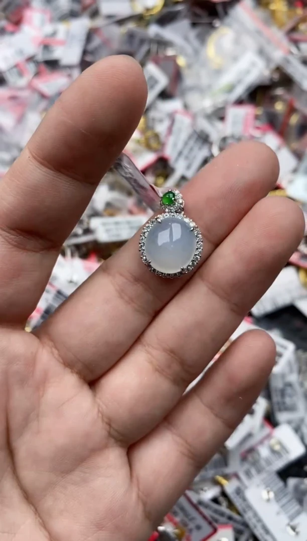 【闪购商品】翡翠戒指银S925镶嵌66666---6