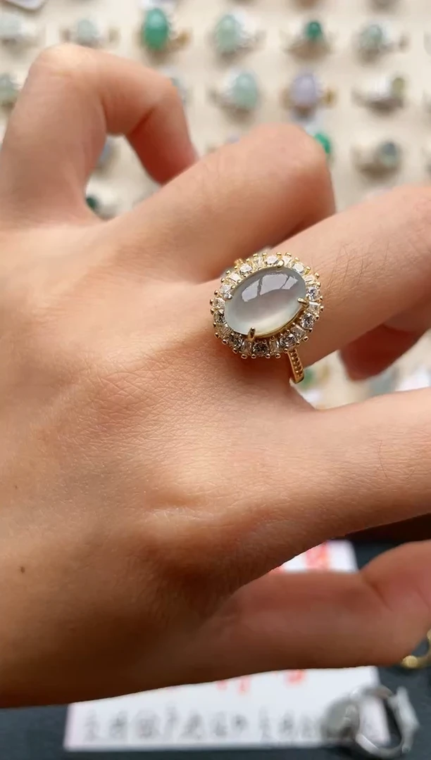 【闪购商品】翡翠戒指银S925镶嵌1111