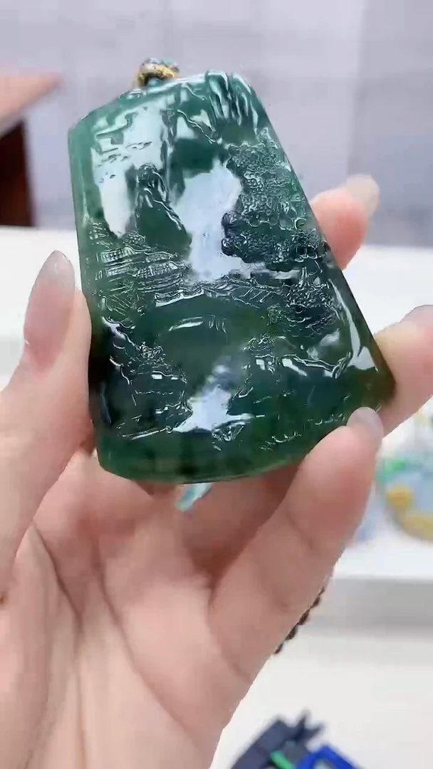 定制翡翠未镶嵌4812lr-毛货挂件送珠链26
