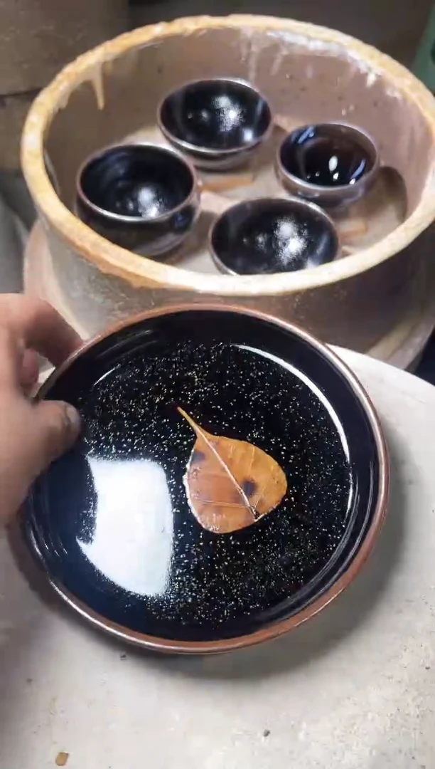 茶盏312微瑕 叶紫建盏叶紫建盏