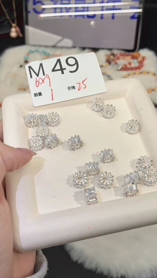 合成立方氧化锆925银多样性发一个M49