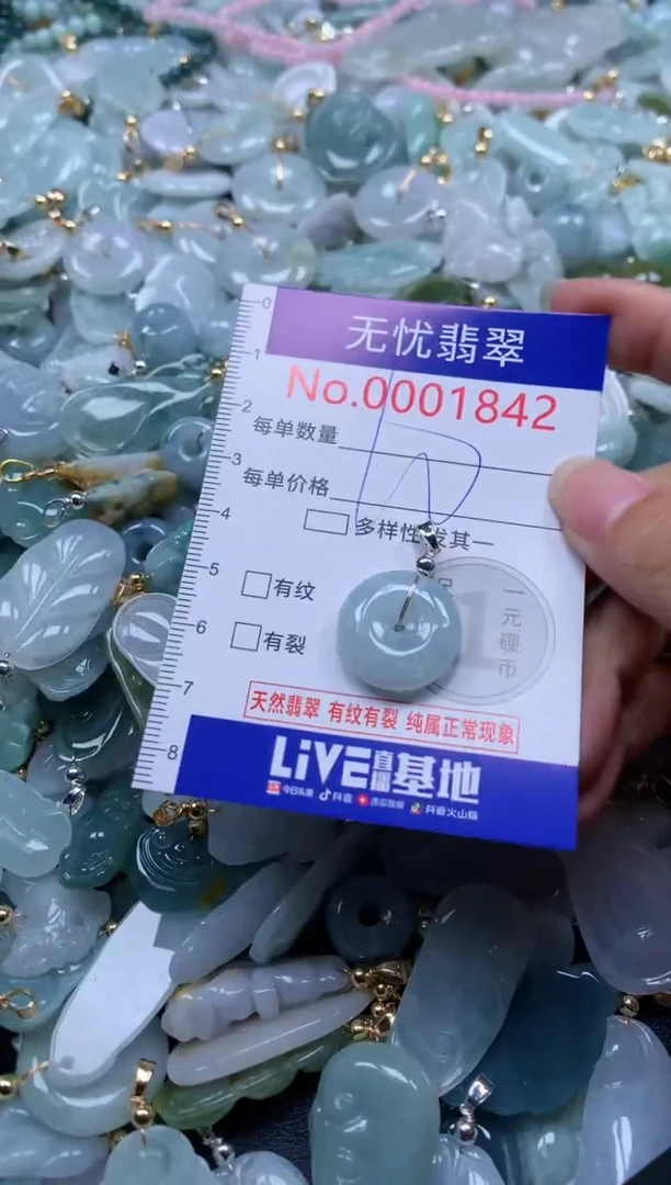 翡翠未镶嵌吊坠(不含链)1842