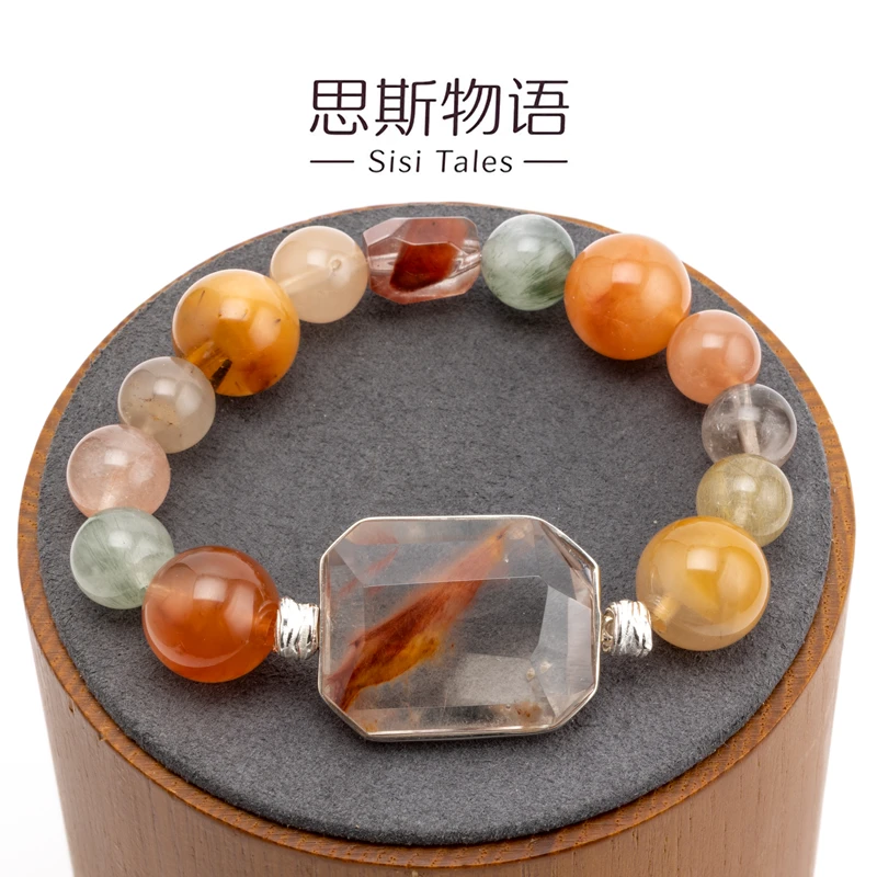 思斯原创 孤品设计不退不换红兔毛设计款S925银饰手链