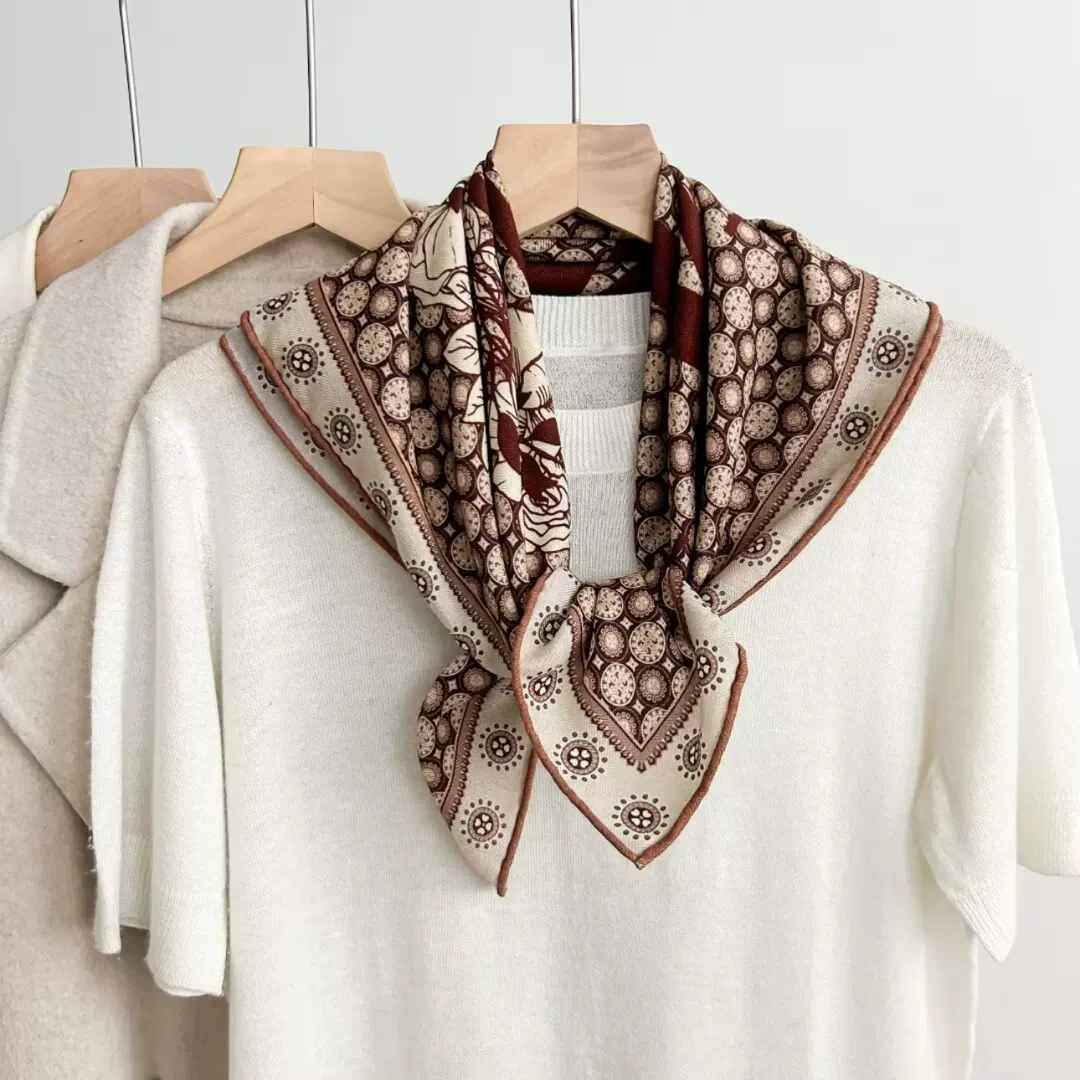 蔓雅【图腾】65丝毛同花异色女士围巾精致优雅低调高级百搭气质时尚