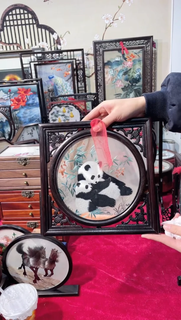织绣精品苏绣手工刺绣，成品摆件32