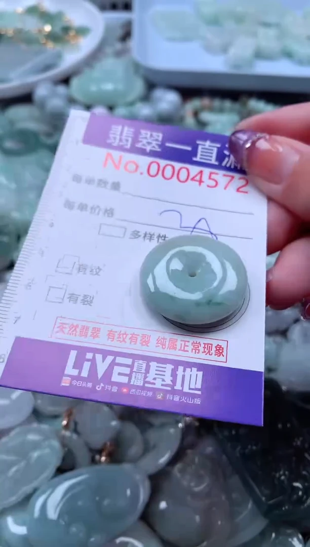 翡翠未镶嵌吊坠(不含链)4572