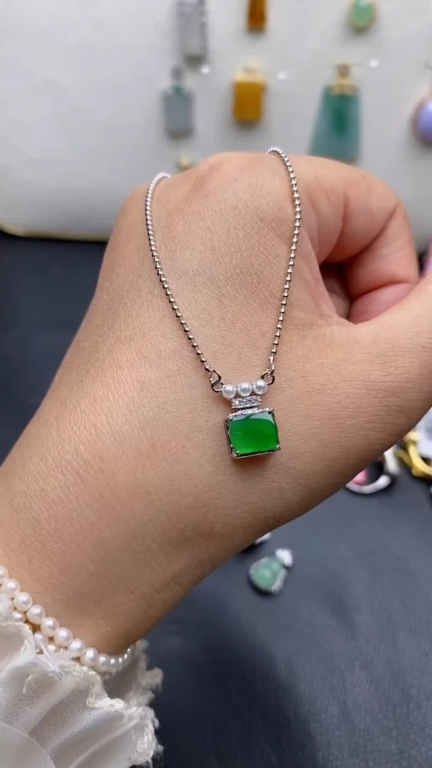 银S925镶嵌戒指翡翠1