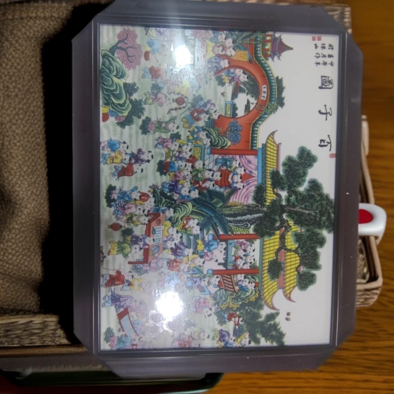直径37高度29景德镇陶瓷珐琅彩百子图瓷板画251