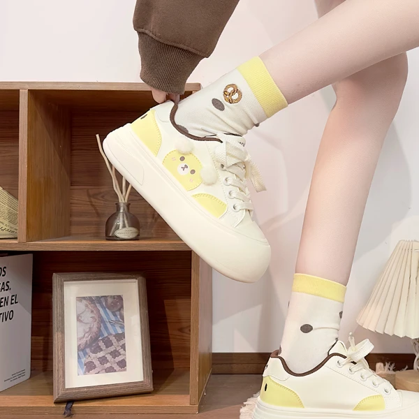 人本多巴胺小白鞋女2026春季新款运动休闲鞋原创百搭厚底增高板鞋