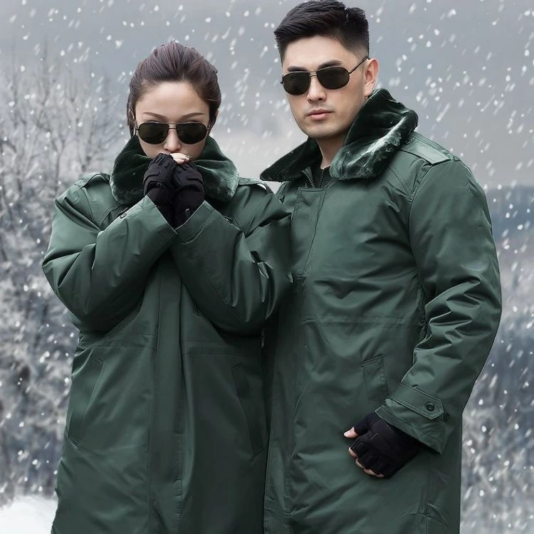 新款冬季防寒大衣加厚加棉加长棉大衣防水男户外大衣多功能防寒服