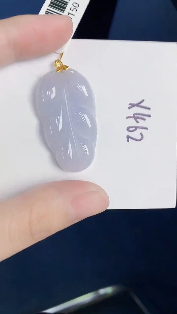 颈饰18K金镶嵌翡翠天然翡翠缅甸A货