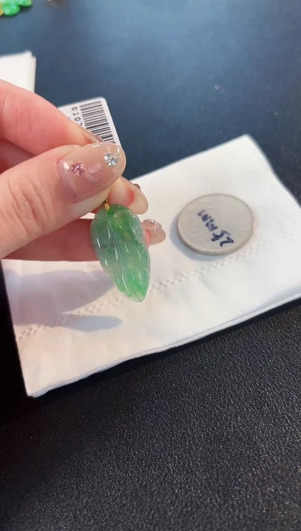 【闪购商品】翡翠颈饰18K金镶嵌缅料A货/支持复检/一件