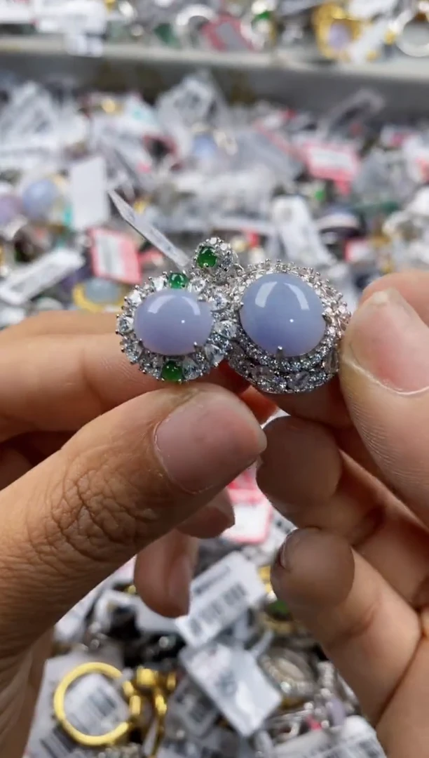 银S925镶嵌戒指翡翠4444------7