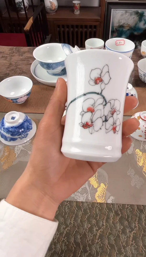 【闪购商品】景德镇文祥窑手工釉下彩陶瓷单杯