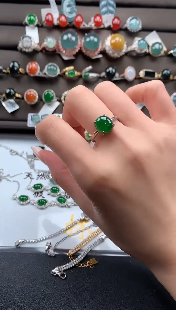 【闪购商品】翡翠戒指银S925镶嵌321312312311