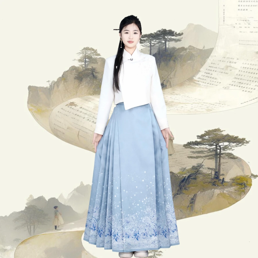 洛如嫣2025新款【彼岸花长款】马面裙春夏新中式国风女装日常中国风