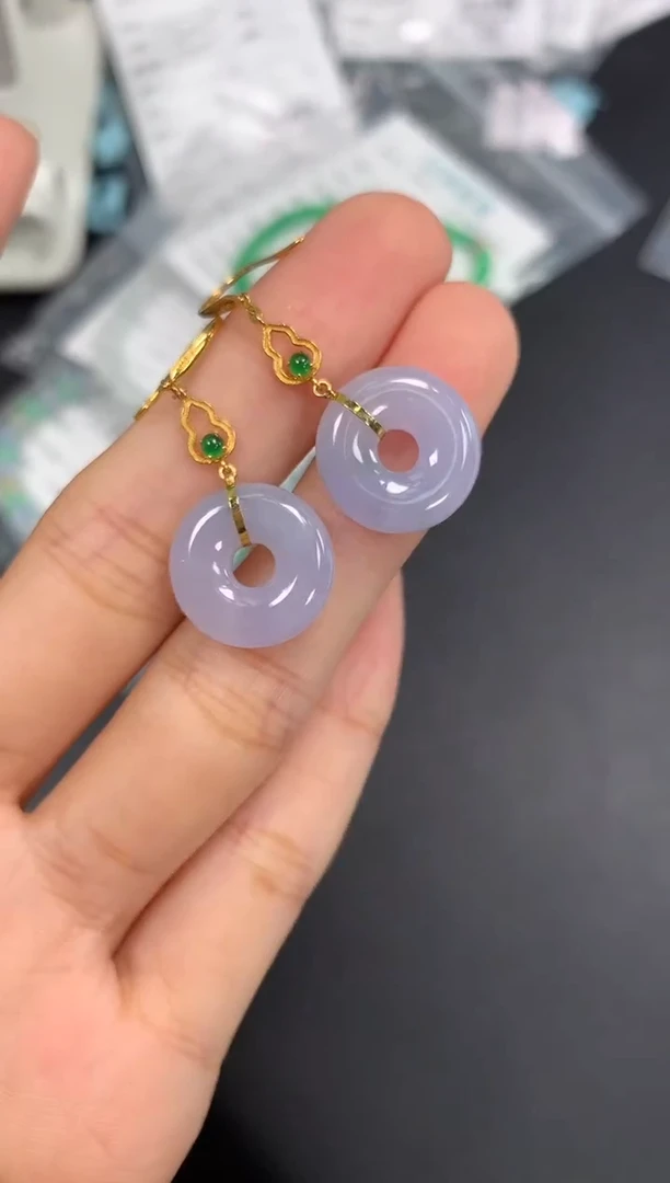 翡翠18K金镶嵌颈饰模式推广期48小时鉴赏期