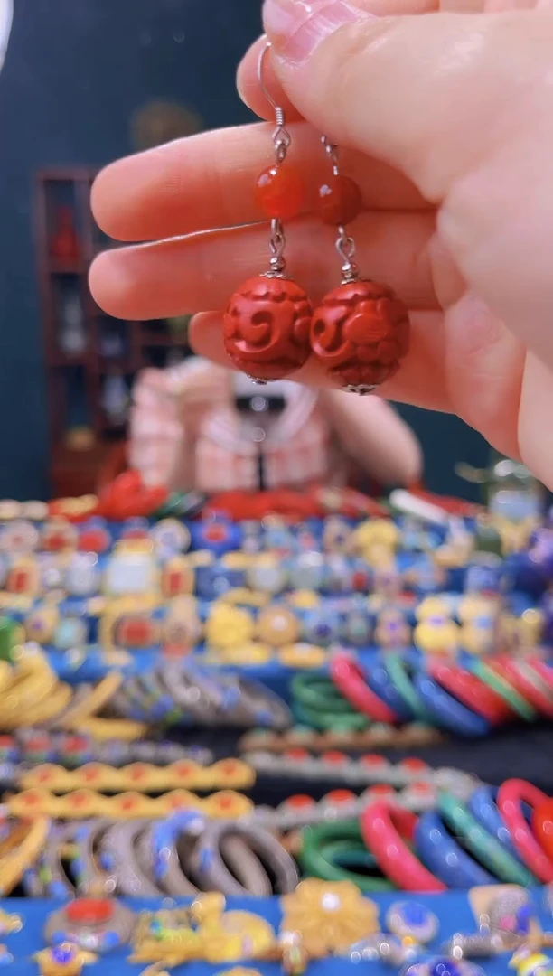 非遗技艺 大漆耳环