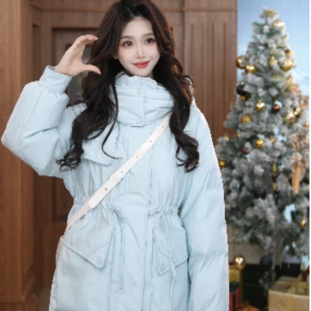 雪中飞2024年新款一手长收腰连帽羽绒服X40141182F