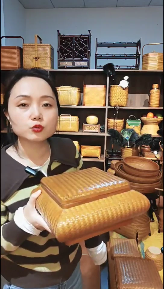 弧形收纳盒大号古色古香