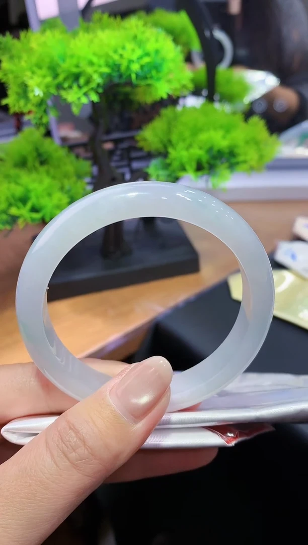 未镶嵌手镯翡翠-k79 天然缅甸A货翡翠59正圈