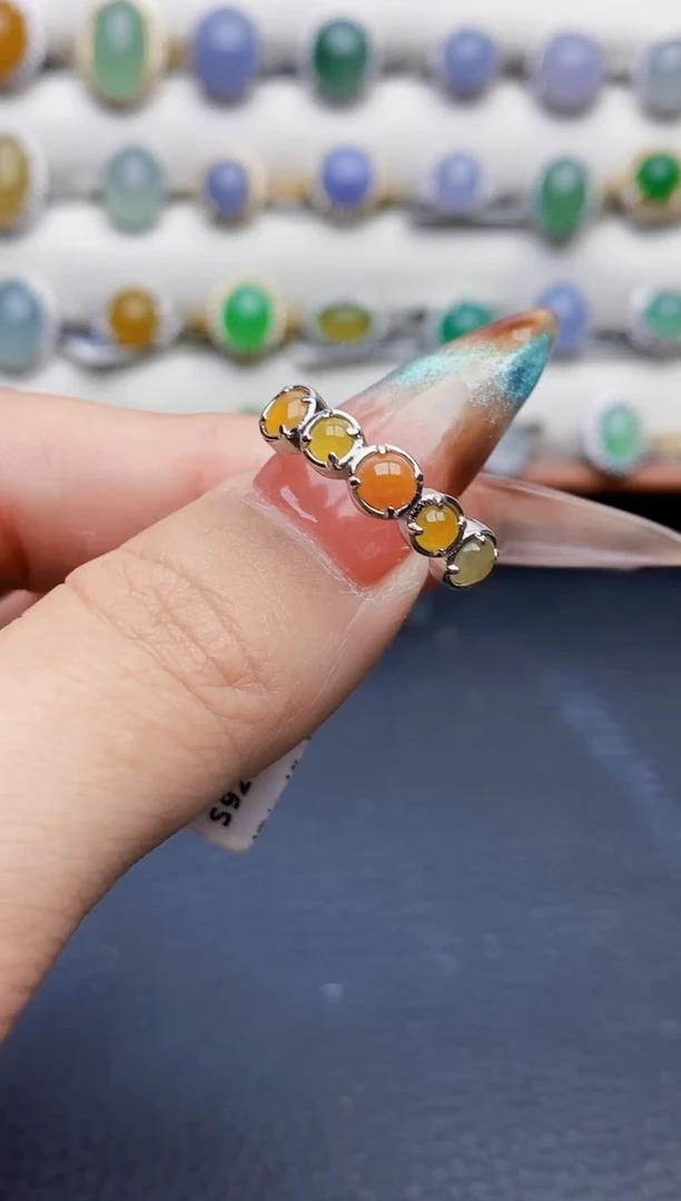 银S925镶嵌戒指翡翠2310