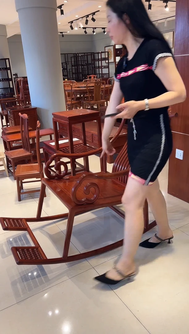 花梨木类成套家具摇椅