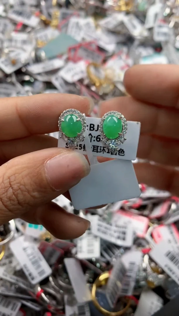 银S925镶嵌戒指翡翠16    3