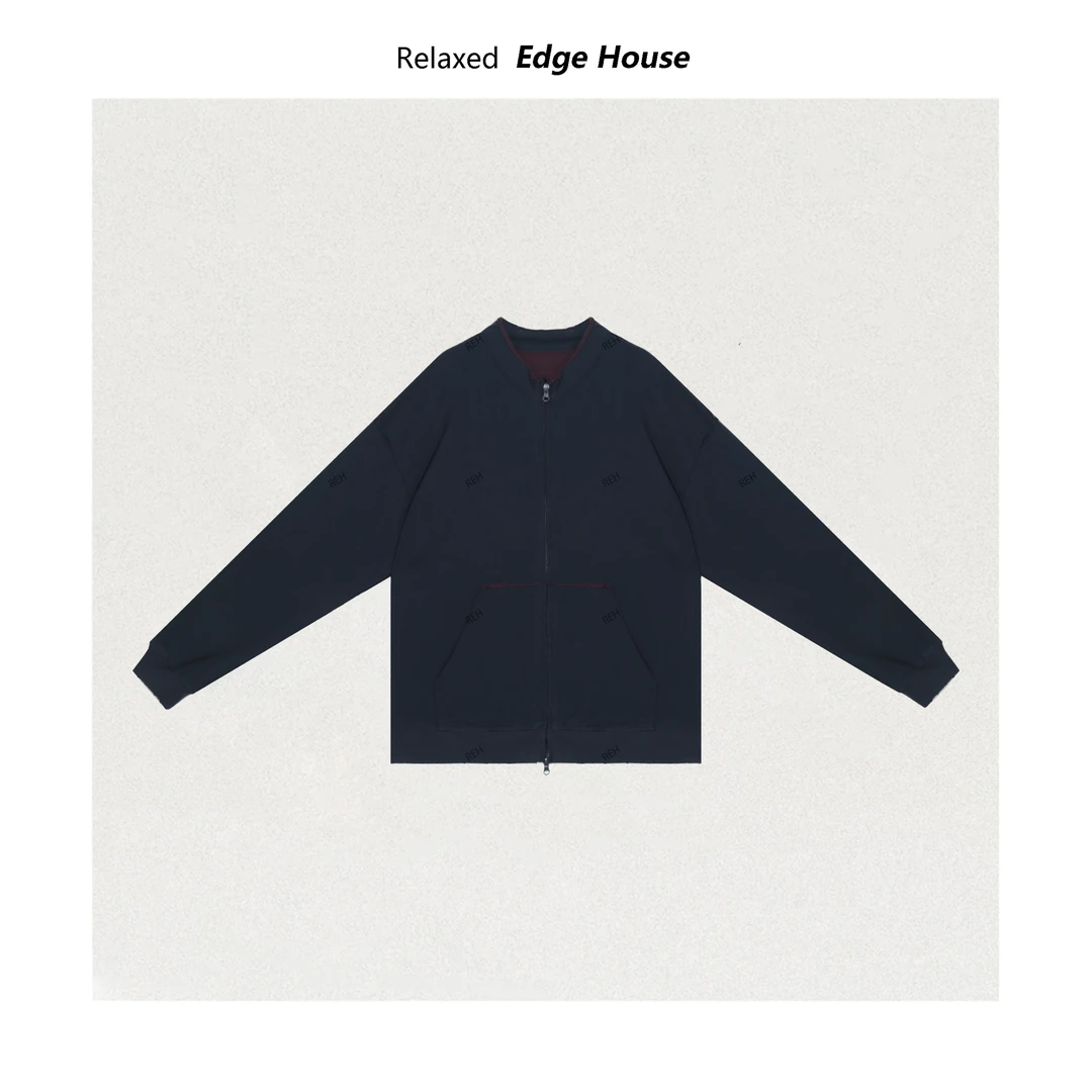 【呵呵家】做旧蛋卷 25做旧磨破宽松口袋撞色拼接磨边薄外套  1309