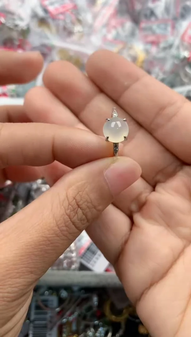 银S925镶嵌戒指翡翠111                7