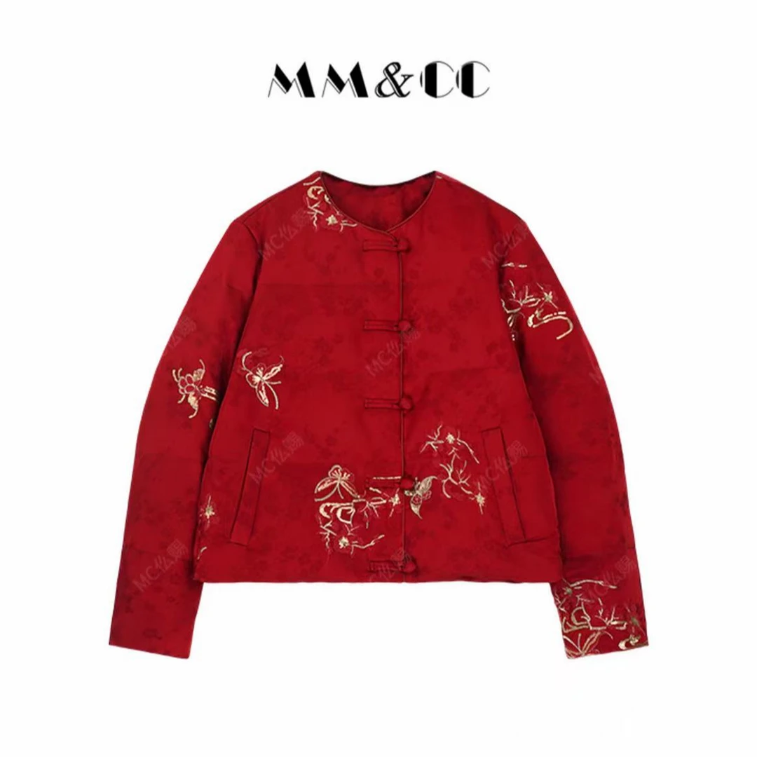 【喜乐长安】新中式国风重工刺绣羽绒服女冬季新款厚外套MCGYR2396