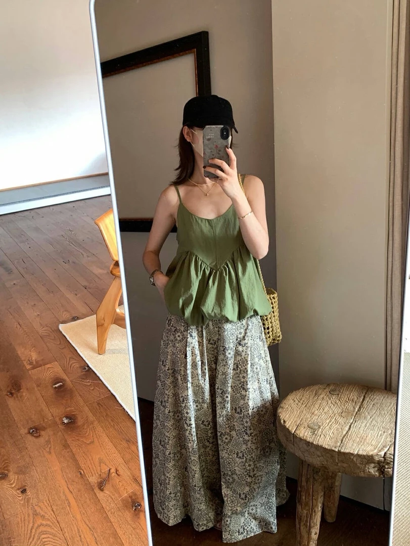 夏季女装套装韩系穿搭日常通勤吊带背心波西米亚度假风休闲裤子