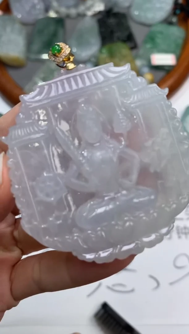 未镶嵌挂件翡翠黑**g304046       多人