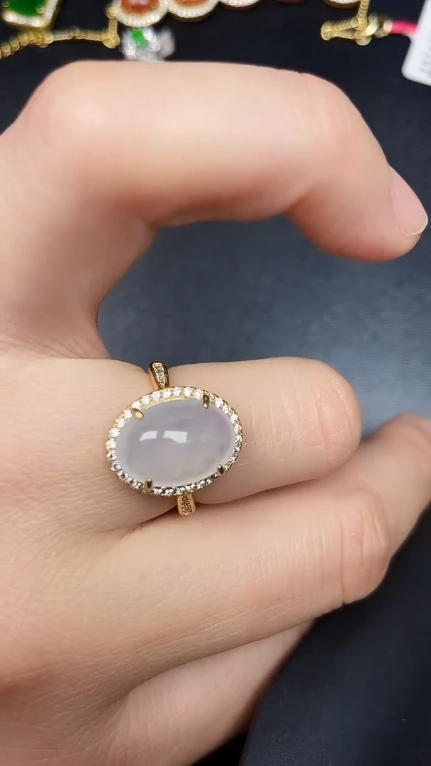 银S925镶嵌戒指翡翠1300