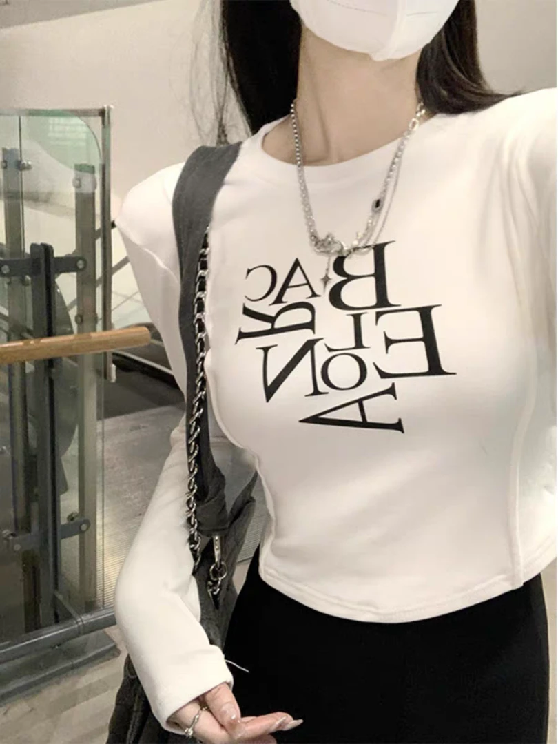 G3）15黑色字母长袖