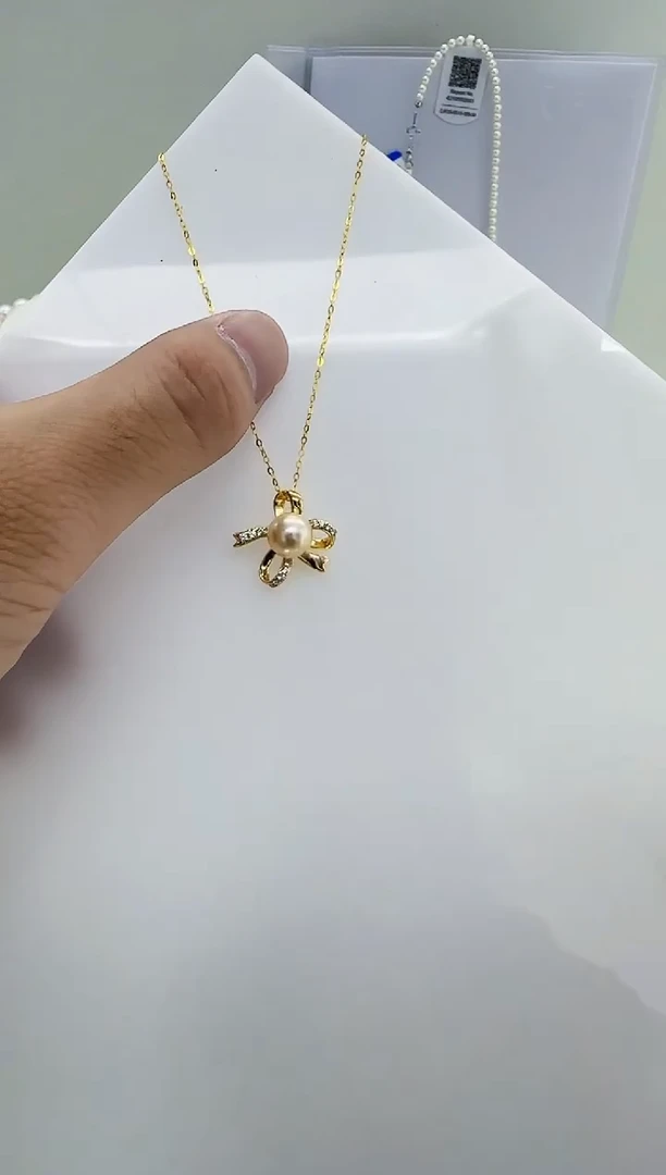 银S925镶嵌海水珍珠DA珍珠吊坠8-9  y154