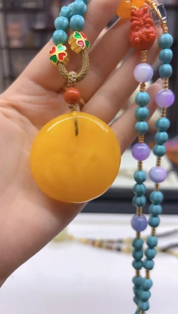 【闪购商品】蜜蜡毛衣链未镶嵌M553