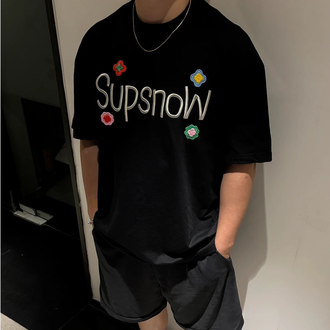 Supsnow Classic 彩色雪花立体刺绣短袖T恤 男女同款