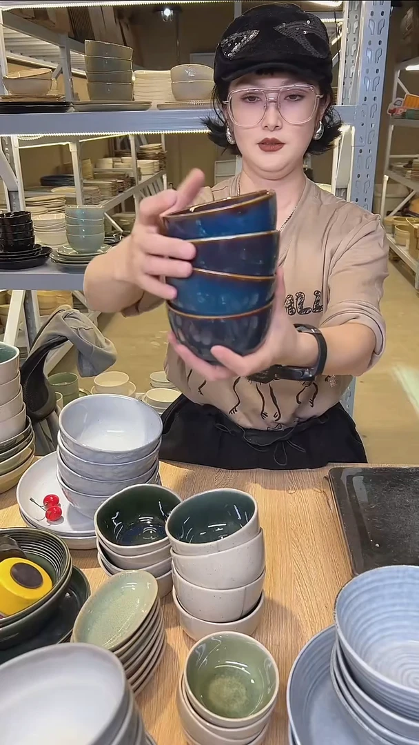 瓷193高温釉下彩陶瓷餐具默认微瑕