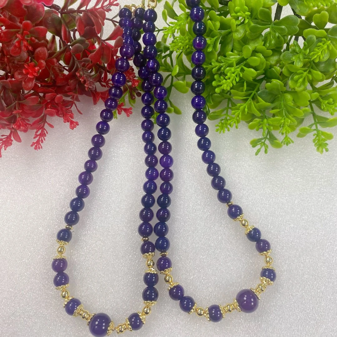 【福小满】TC04009 福小满紫俱来玛瑙毛衣链礼盒(多样性发其一)