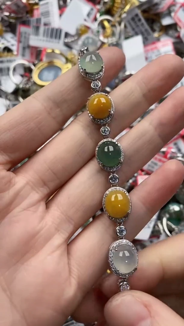 银S925镶嵌戒指翡翠4444----3