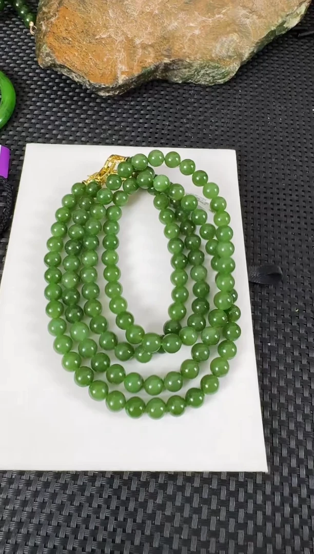 【闪购商品】和田玉(碧玉)项链未镶嵌约10MM多样性发一