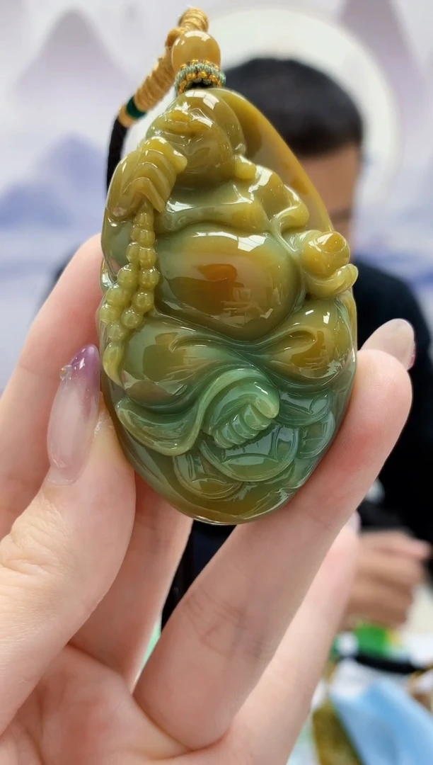 定制翡翠未镶嵌4898jw-毛货挂件90